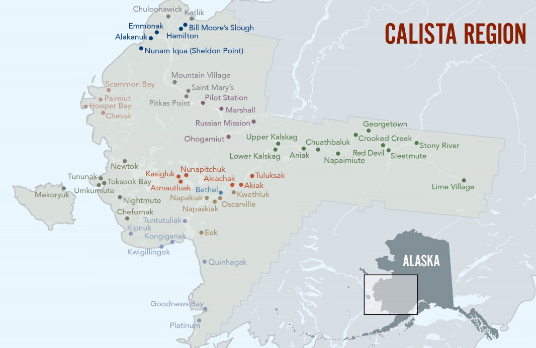 The Calista Regions is 58,000 square miles and home to 56 Alaska Native villages.